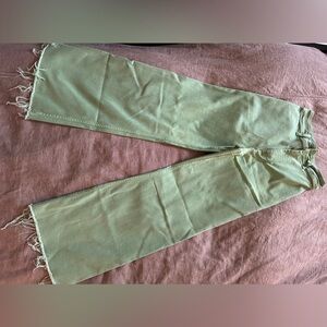 Zara Green Denim Trousers